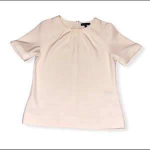 Banana Republic Cream Pleated Neck Blouse